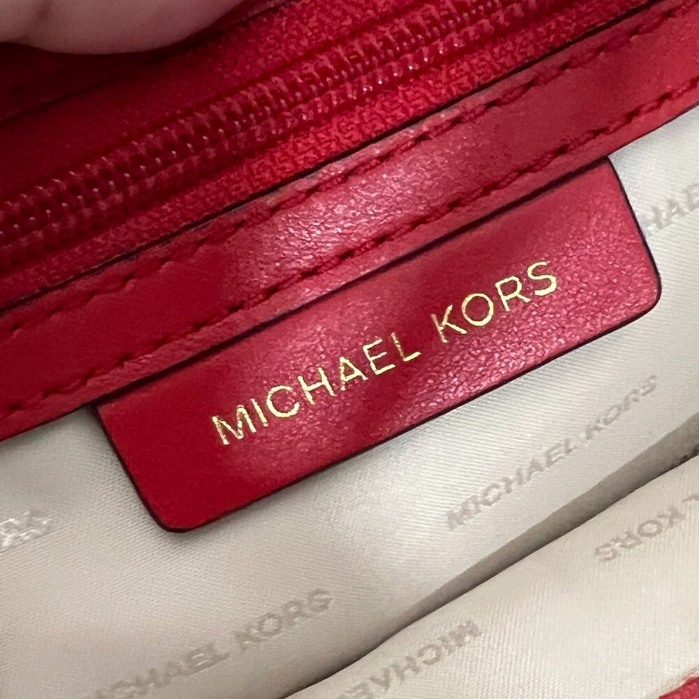 Michael Kors Wythe Large Backpack Red - Picture 8 of 8